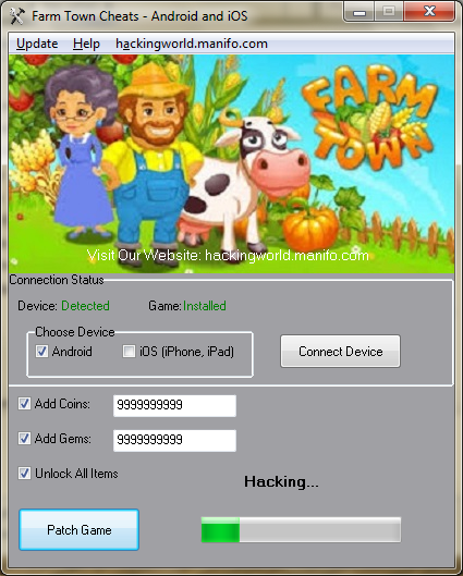 Hacking Farmtown Character
