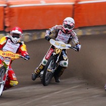 Wyścig I - Magnus Zetterström (czerwony), Grzegorz Zengota (biały) i Tai Woffinden (niebieski)