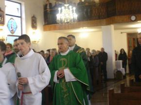 Przywitanie relikwii św. Faustyny w parafii