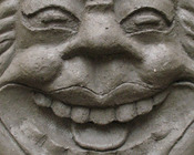 maszkaron, model w glinie