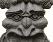 maszkaron, model w glinie