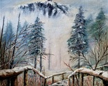 Obraz olejny z serii Karkonosze 50x80  "W czarnym kotle" / Sold