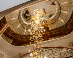 Lustra postarzane sufit 