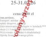 25,07,2026 WYJAZD ODWOŁANY - PRZEPRASZAMY