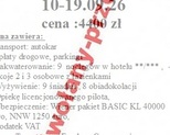 10,09,2026 WYJAZD ODWOŁANY - PRZEPRASZAMY