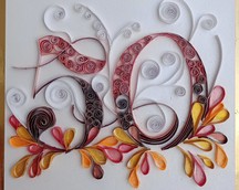 Nr 2/1 Kartki okolicznościowe wykonane metoda Quilling	cena 40 zł