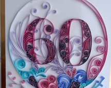 Nr 3/1 Kartki okolicznościowe wykonane metoda Quilling	cena 40 zł