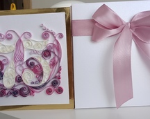 Nr 5/2 Kartki okolicznościowe wykonane metoda Quilling	cena 45 zł