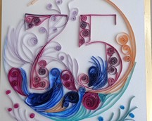 Nr 5/1 Kartki okolicznościowe wykonane metoda Quilling	cena 45zł