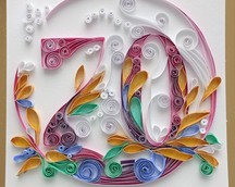 Nr 4/1 Kartki okolicznościowe wykonane metoda Quilling	cena 45 zł