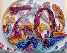 Nr 4/2 Kartki okolicznościowe wykonane metoda Quilling	cena 45 zł