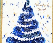 Nr 2 Kartki świąteczne  16x16 wykonana metoda Quilling