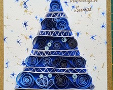 Nr 3 Kartki świąteczne  16x16 wykonana metoda Quilling