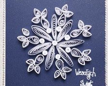 Nr 6 Kartki świąteczne  16x16 wykonana metoda Quilling