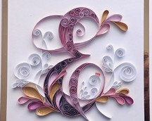 Nr 7/1 Kartki okolicznościowe wykonane metoda Quilling	cena 40 zł
