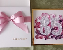 Nr 6/1 Kartki okolicznościowe wykonane metoda Quilling	cena 45 zł