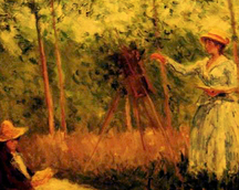 Blanka Hoschede przy sztaludze - Claude Monet (kopia )	