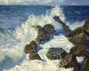 Копия картины Андрея Исаева "Море". Ветер холст на подрамнике, масло, 50х60см, 2011г.