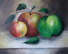 Martwa natura z jabłkami, 50x60, 09.07.2015r.	