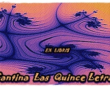 EXLIBRIS   Cantina Las Quince Letras , Guadelupe/2012