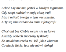 A Ty się uśmiechasz do mnie z fotografii