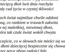W maleńkiej dłoni 