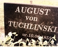 Cmentarz w Kozinie - niemiecki nagrobek z inskrypcją w języku polskim