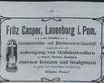 Reklama oferująca usługi Fritza Caspera