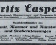 Reklama oferująca usługi Fritza Caspera