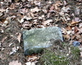 Nieliczne pozostałości po dawnym cmentarzu