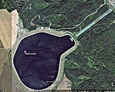 Współczesny obraz z Google Earth, na tereny, na których niegdyś istniała wieś Kolkowo