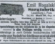 Reklama oferująca usługi Emila Rogalskiego