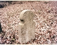 Pierwsza kamienne stela w części wschodniej cmentarza (Oskowo)