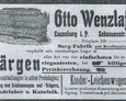 Reklama oferująca usługi Otto Wenzlaffa