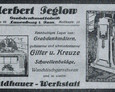 Reklama oferująca usługi Herberta Peglowa