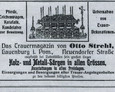 Reklama oferująca usługi Otto Strehla