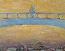 "Outsider"; 1994r.; olej na płótnie/ oil on canvas; format: 50 x 65 cm; sprzedany/ sold.