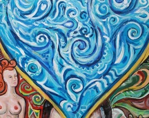 "Wielkie Błękitne Serce"; ok.1999-2007r; olej na płótnie; rozmiar: 75x90 cm ; cena/ price: 10.000 euro