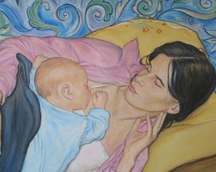 '"Sen' The Dream" (Pani Zotloeterer i jej malutki synek/ Mrs. Zotloeterer and her little son) ; 2009 r; olej na płótnie / oil on canvas ; sprzedane/ sold