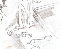 "Budowanie zamku z piasku- Indianowo'/ 'Building a Sand Castle - Indianowo"; 2012 r; rys.ołówkiem+akwarela/ pencil dsrawing+watercolor; format: 16x24 cm; cena/ price: 1,6oo zł	