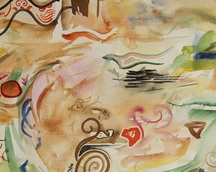 "Transgresje. Morze Śródziemne/ "Transgressions. The Mediterranean Sea"; 1999 r; akwarela/ watercolor; format: 34x24 xm; cena: 3,6oo cm