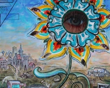 'Na śmietniku historii / 'In the dustbin of history..' -2019', acryl+collage on canvas, format 50x50 cm