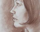 "Marta"; 2002r;,sepia,form.40x30cm.