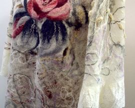 Ażurowa filcowana tunika-sukienka