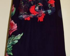 Sukienka z muślinu jedwabno-bawełnianego MAK, szyfon 3D