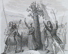 Grafika z XIX wieku przedstawiająca epizod z Insurekcji Kościuszkowskiej 1794 r.