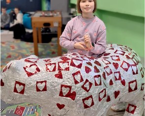 Szkolny tygrys na Walentynki