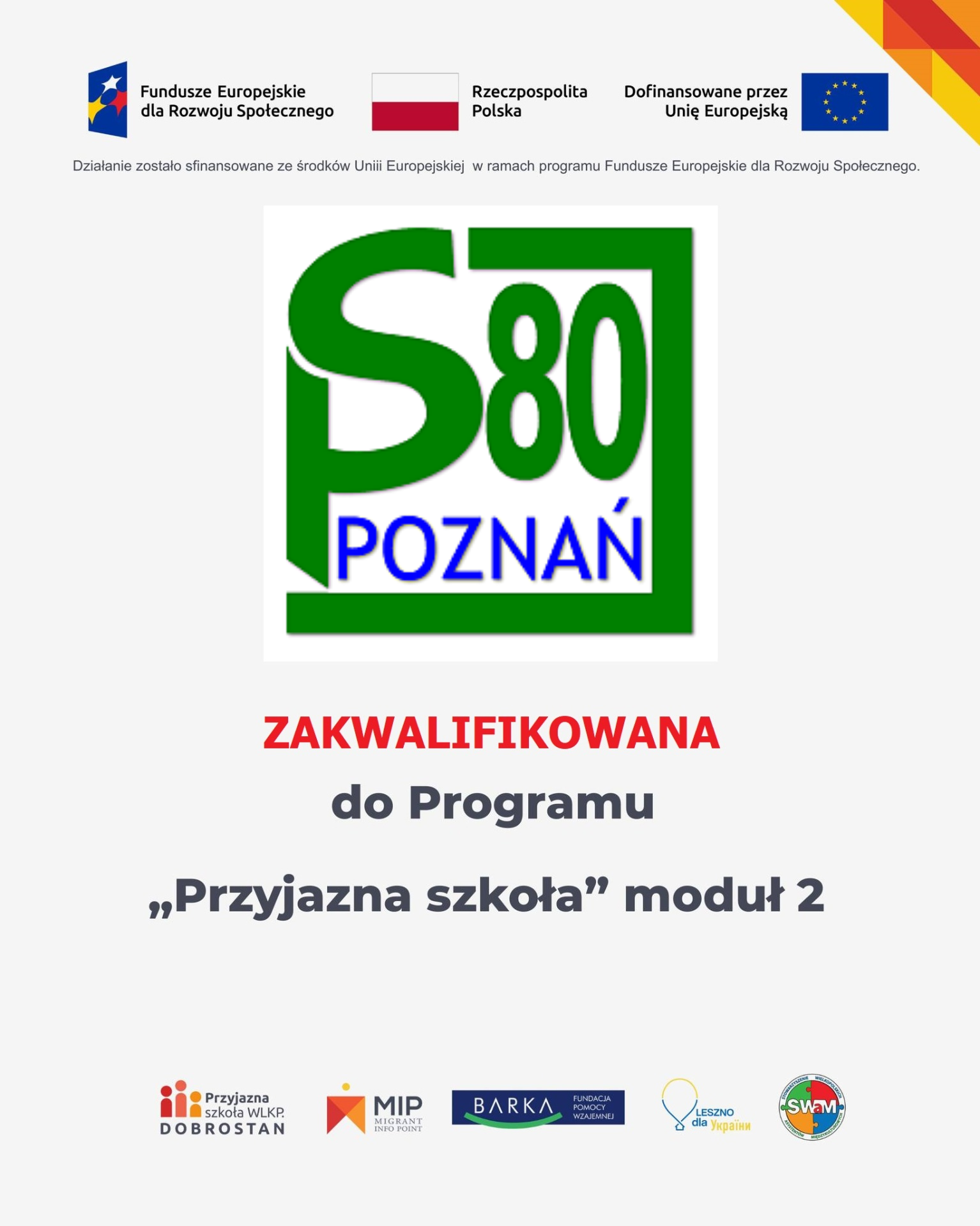 Przyjazna Szkoła - plakat