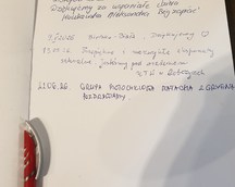 Wpis pamiątkowy do księgi
