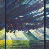 Zachód słońca I, tryptyk, akryl 60x150, 2011r. 